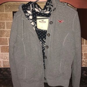 Grey hollister hoodie